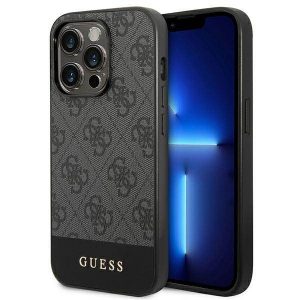 Guess GUHCP14LG4GLGR iPhone 14 Pro 6,1" gri/gri husă greu 4G Stripe Collection husă