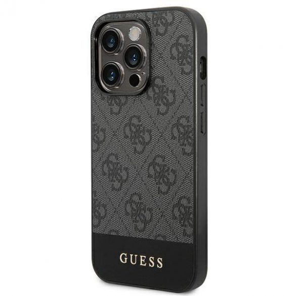 Guess GUHCP14LG4GLGR iPhone 14 Pro 6,1" gri/gri husă greu 4G Stripe Collection husă