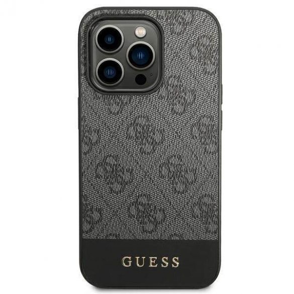 Guess GUHCP14LG4GLGR iPhone 14 Pro 6,1" gri/gri husă greu 4G Stripe Collection husă