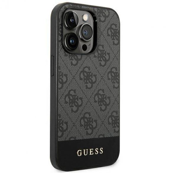 Guess GUHCP14LG4GLGR iPhone 14 Pro 6,1" gri/gri husă greu 4G Stripe Collection husă