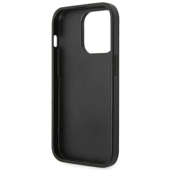 Husă Guess GUHCP14LPSASBBK pentru iPhone 14 Pro, 6,1 inchi, neagră/curea Saffiano