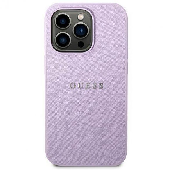 Husă Guess GUHCP14LPSASBPU pentru iPhone 14 Pro 6,1 inchi, culoarea fioletowy/violet Saffiano Strap