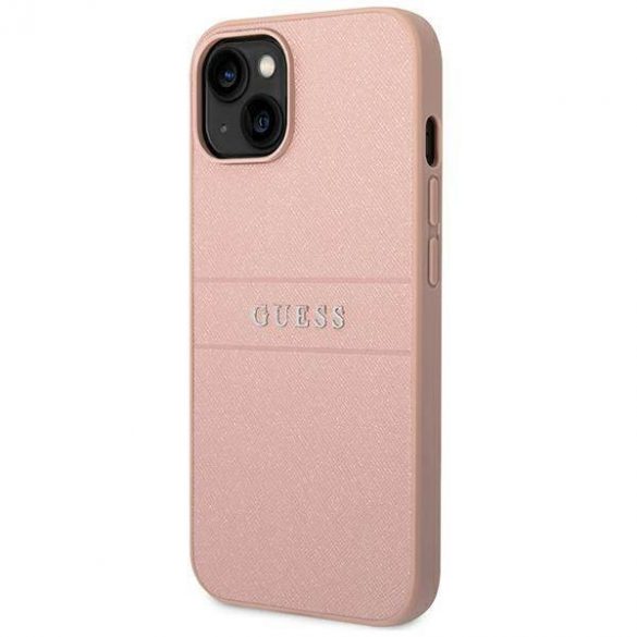 Guess GUHCP14MPSASBPI iPhone 14 Plus / 15 Plus 6,7" curea rożowy/roz Saffiano