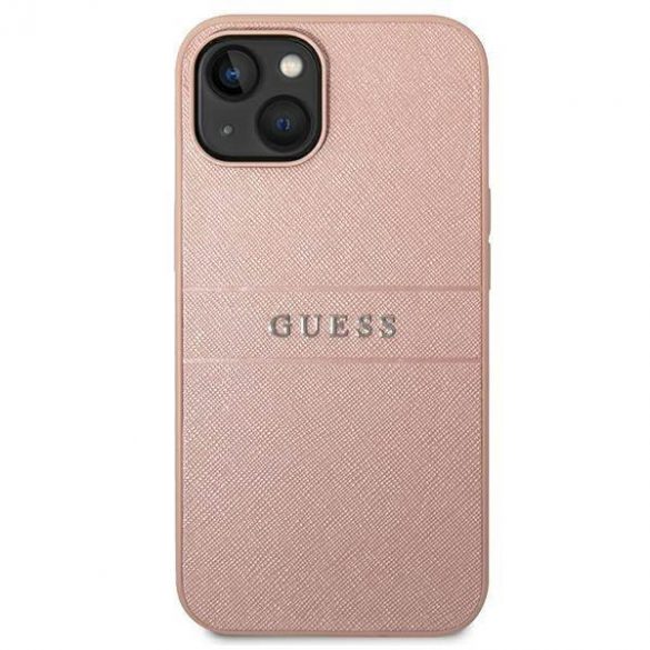 Guess GUHCP14MPSASBPI iPhone 14 Plus / 15 Plus 6,7" curea rożowy/roz Saffiano