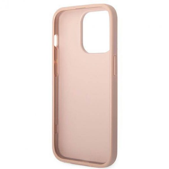 Husă Guess GUHCP14LPSASBPI pentru iPhone 14 Pro 6,1" rożowy/roz Saffiano Strap