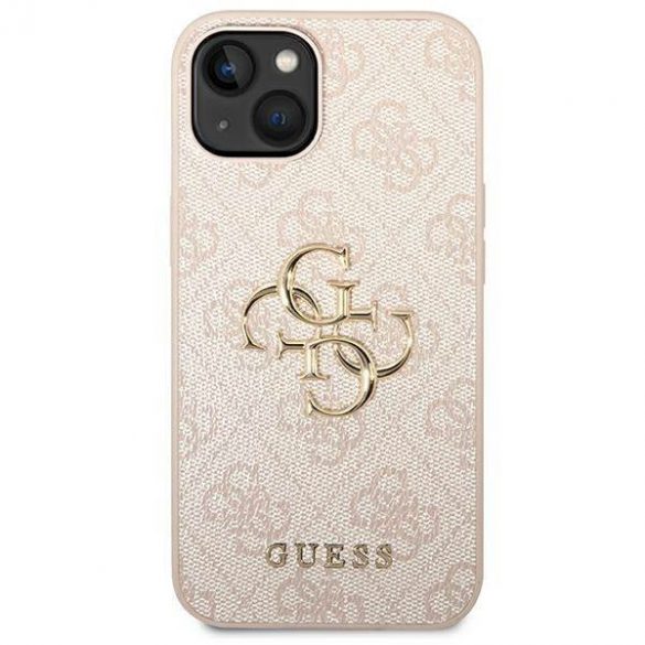 Guess GUHCP14S4GMGPI iPhone 14 / 15 / 13 6.1" roz/roz hard Husă 4G Big Metal Logo