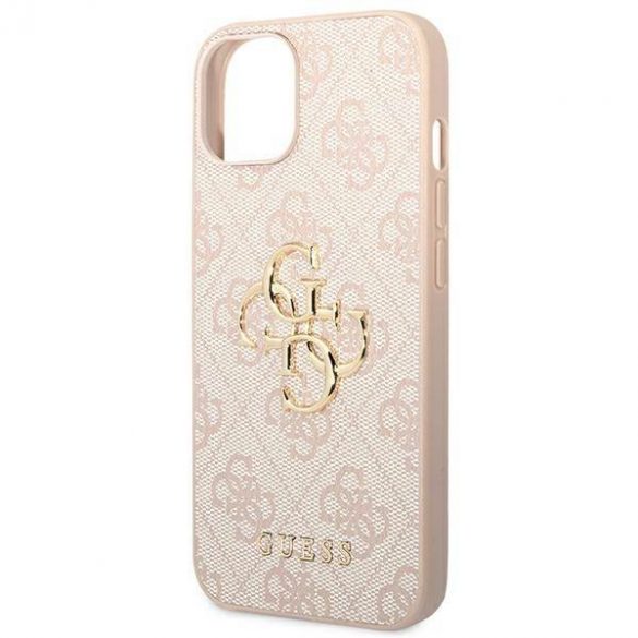 Guess GUHCP14S4GMGPI iPhone 14 / 15 / 13 6.1" roz/roz hard Husă 4G Big Metal Logo