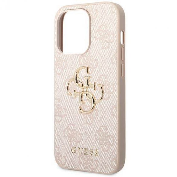 Guess GUHCP14L4GMGPI iPhone 14 Pro 6,1" husă rigidă rozowy/roz 4G Big Metal Logo