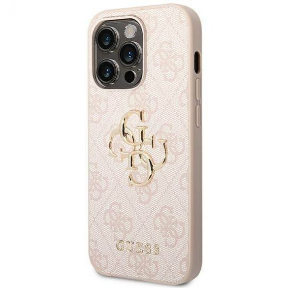 Guess GUHCP14X4GMGPI iPhone 14 Pro Max 6,7" rożowy/roz husă rigidă 4G Big Metal Logo