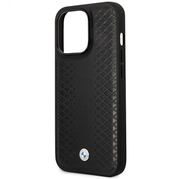 Etui BMW BMHMP14L22RFGK iPhone 14 Pro 6,1 czarny/black Leather Diamond Pattern MagSafe"