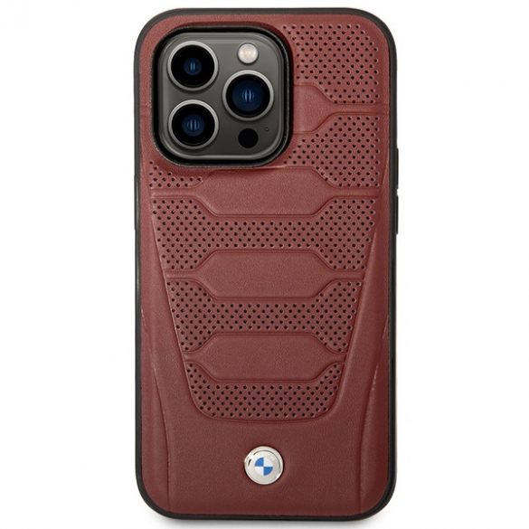 Etui BMW BMHMP14L22RPSR iPhone 14 Pro 6,1 burgundowy/burgundy scaune piele model MagSafe"