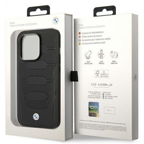 Etui BMW BMHMP14X22RPSK iPhone 14 Pro Max 6,7 czarny/black Piele Scaune Model MagSafe"