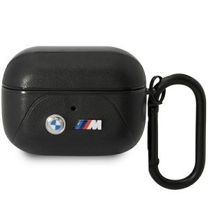 Husa BMW BMAP22PVTK AirPods Pro linie curbată din piele czarny/neagră