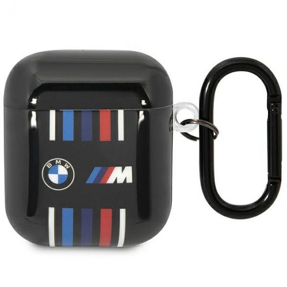 BMW BMA222SWTK AirPods 1/2 Husă negru / negru Multiple linii colorate