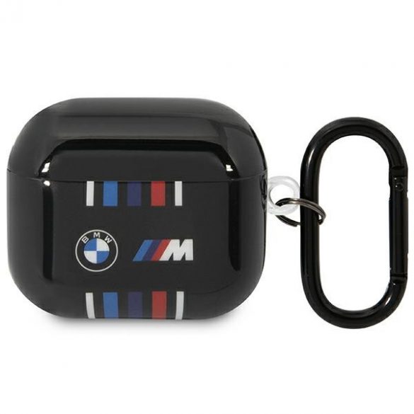 BMW BMA322SWTK Husă AirPods 3 gen czarny/negru Linii colorate multiple