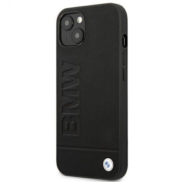 Etui BMW BMHCP14SSLLBK iPhone 14 / 15 / 13 6.1" czarny/black Leather Stamp