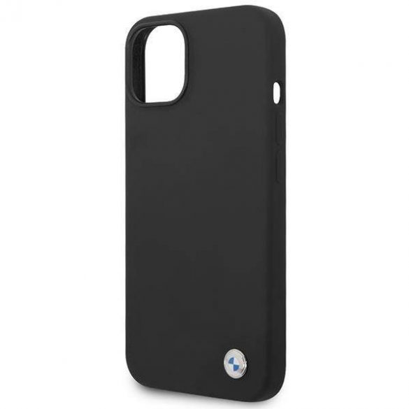 Etui BMW BMHCP14SSILBK iPhone 14 / 15 / 13 6.1" czarny/negru Silicone Metal Logo