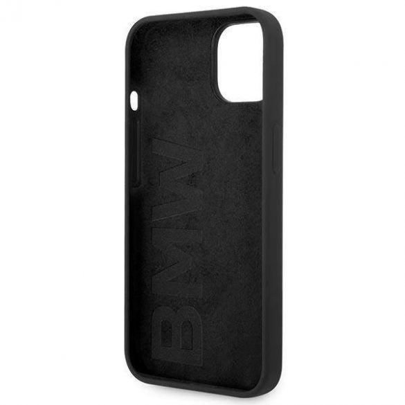 Etui BMW BMHCP14SSILBK iPhone 14 / 15 / 13 6.1" czarny/negru Silicone Metal Logo