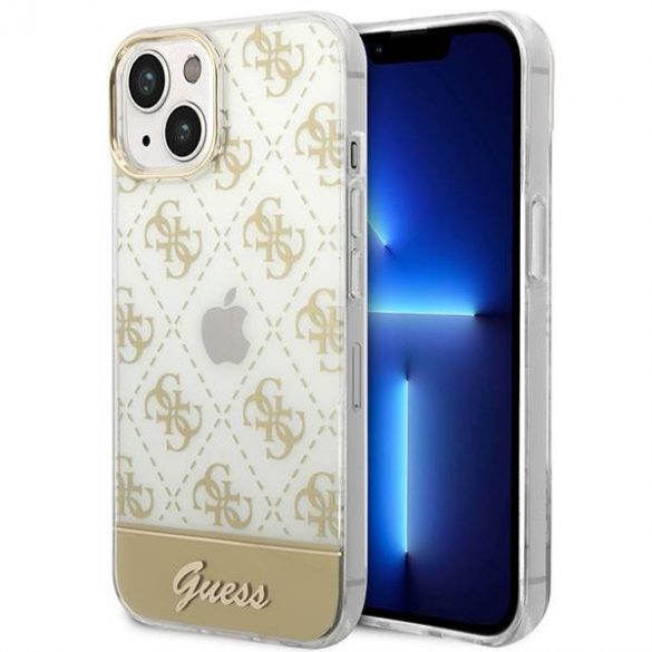 Guess GUHCP14MHG4MHG iPhone 14 Plus / 15 Plus 6,7" złoty/aurie hardcase 4G Pattern Script