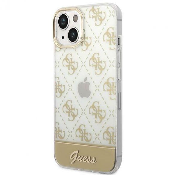 Guess GUHCP14MHG4MHG iPhone 14 Plus / 15 Plus 6,7" złoty/aurie hardcase 4G Pattern Script