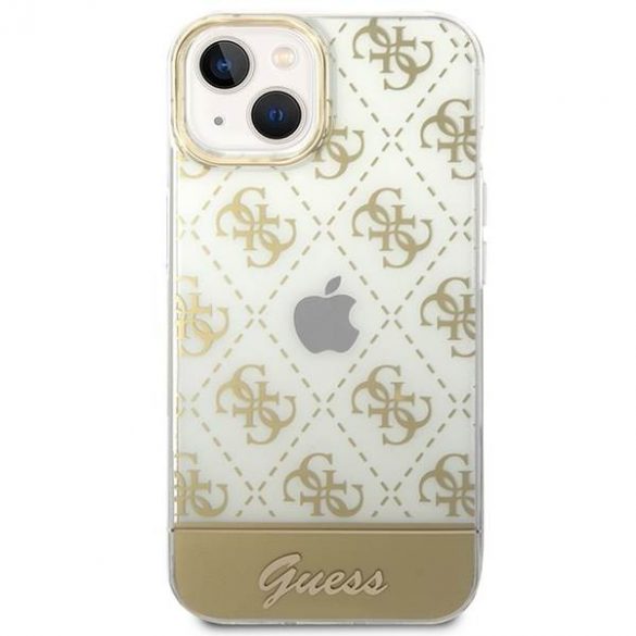 Guess GUHCP14MHG4MHG iPhone 14 Plus / 15 Plus 6,7" złoty/aurie hardcase 4G Pattern Script