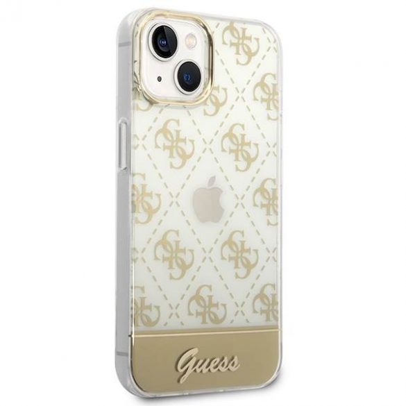 Guess GUHCP14MHG4MHG iPhone 14 Plus / 15 Plus 6,7" złoty/aurie hardcase 4G Pattern Script