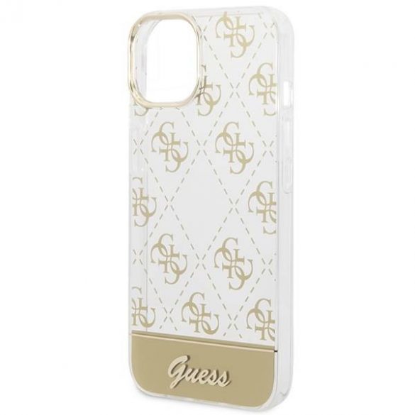 Guess GUHCP14MHG4MHG iPhone 14 Plus / 15 Plus 6,7" złoty/aurie hardcase 4G Pattern Script