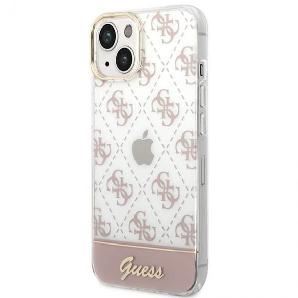 Guess GUHCP14MHG4MHP iPhone 14 Plus / 15 Plus 6,7" rożowy/roz hardcase 4G Pattern Script