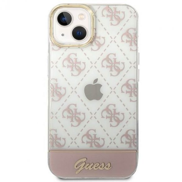 Guess GUHCP14MHG4MHP iPhone 14 Plus / 15 Plus 6,7" rożowy/roz hardcase 4G Pattern Script