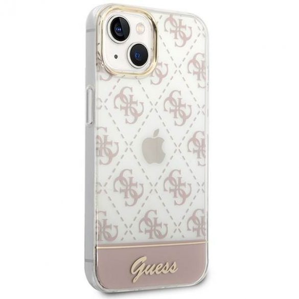 Guess GUHCP14MHG4MHP iPhone 14 Plus / 15 Plus 6,7" rożowy/roz hardcase 4G Pattern Script