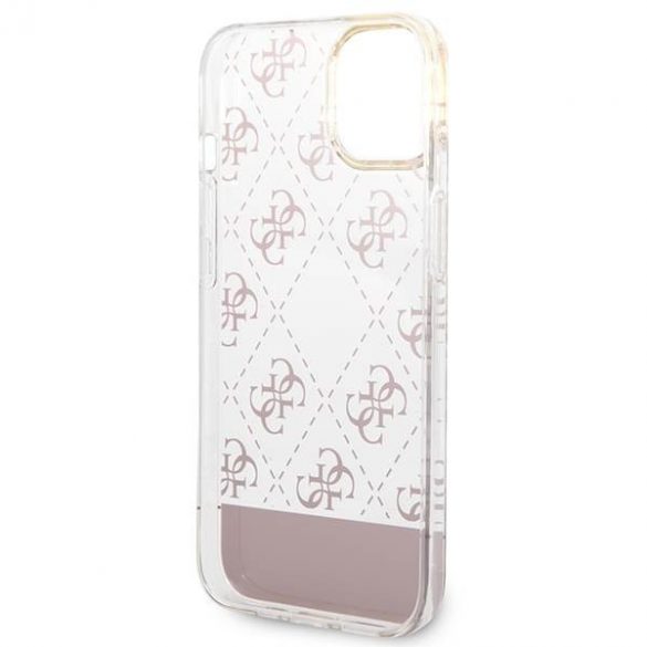 Guess GUHCP14MHG4MHP iPhone 14 Plus / 15 Plus 6,7" rożowy/roz hardcase 4G Pattern Script