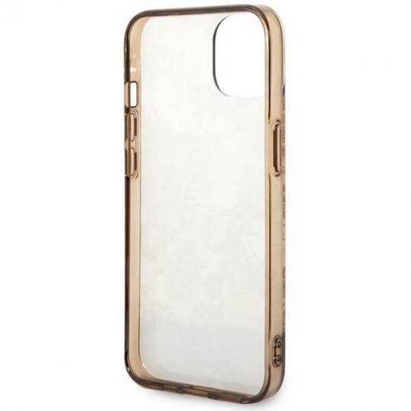 Guess GUHCP14SHGPLHC iPhone 14 / 15 / 13 6,1 inchi ocru hardcase Colecția Porțelan