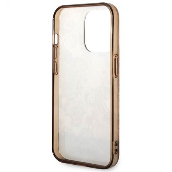 Guess GUHCP14LHGPLHC iPhone 14 Pro 6,1" husă rigidă ocru Husă colecție de porțelan