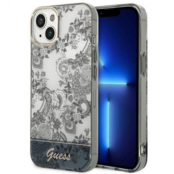 Guess GUHCP14SHGPLHG iPhone 14 / 15 / 13 6.1" szary/gri Hardcase Colecția Porțelan