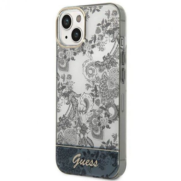 Guess GUHCP14SHGPLHG iPhone 14 / 15 / 13 6.1" szary/gri Hardcase Colecția Porțelan