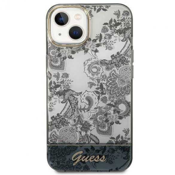 Guess GUHCP14SHGPLHG iPhone 14 / 15 / 13 6.1" szary/gri Hardcase Colecția Porțelan