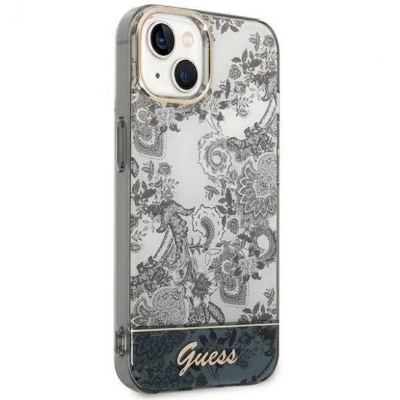 Guess GUHCP14SHGPLHG iPhone 14 / 15 / 13 6.1" szary/gri Hardcase Colecția Porțelan