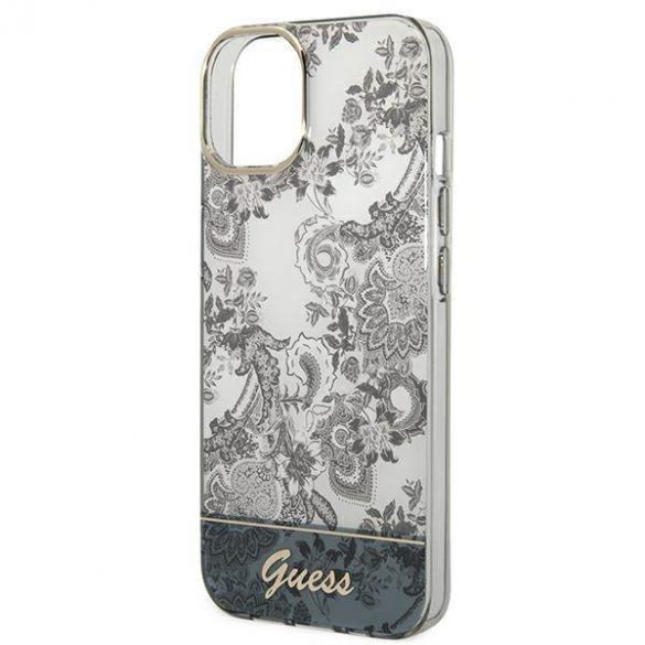 Guess GUHCP14SHGPLHG iPhone 14 / 15 / 13 6.1" szary/gri Hardcase Colecția Porțelan