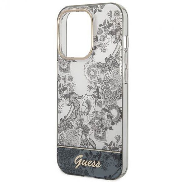 Guess GUHCP14LHGPLHG iPhone 14 Pro 6,1" husă szary/gri Husă Porțelan Collection