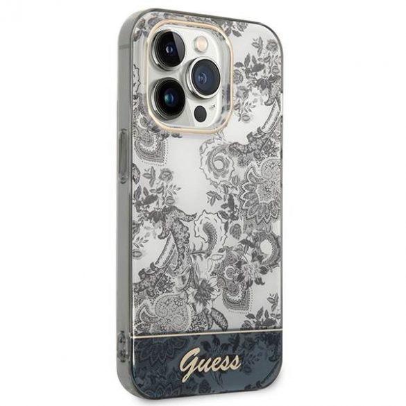 Guess GUHCP14XHGPLHG Husă rigidă pentru iPhone 14 Pro Max 6,7" szary/gri Husă Porțelan Collection