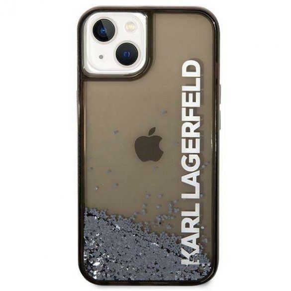 Karl Lagerfeld KLHCP14SLCKVK iPhone 14 / 15 / 13 6,1" czarny/negru hardcase Liquid Glitter Elong