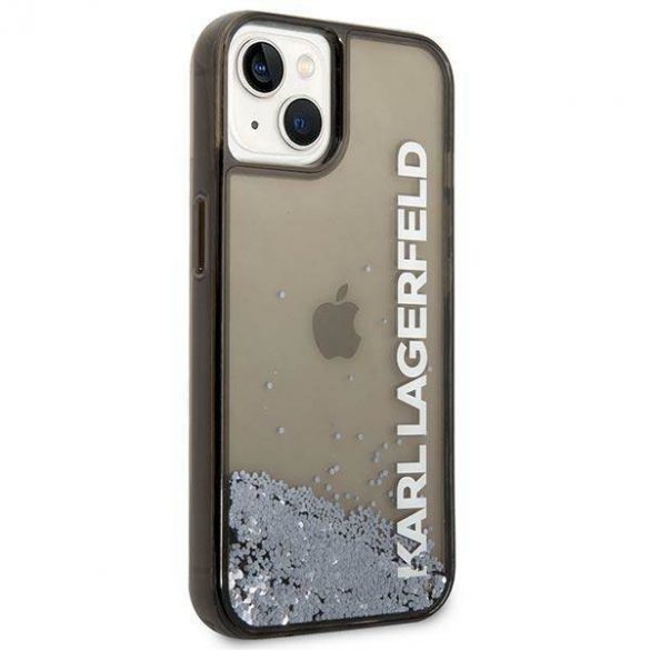 Karl Lagerfeld KLHCP14SLCKVK iPhone 14 / 15 / 13 6,1" czarny/negru hardcase Liquid Glitter Elong