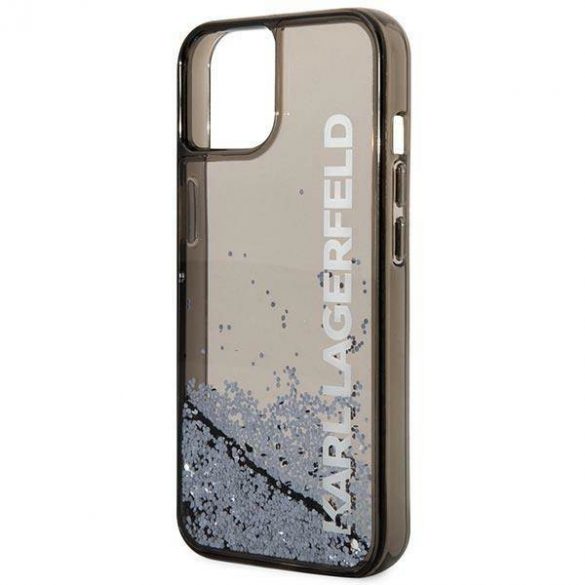 Karl Lagerfeld KLHCP14SLCKVK iPhone 14 / 15 / 13 6,1" czarny/negru hardcase Liquid Glitter Elong