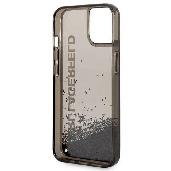 Karl Lagerfeld KLHCP14SLCKVK iPhone 14 / 15 / 13 6,1" czarny/negru hardcase Liquid Glitter Elong