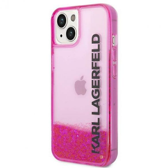 Karl Lagerfeld KLHCP14SLCKVF iPhone 14 / 15 / 13 6,1" rożowy/roz hardcase Liquid Glitter Elong