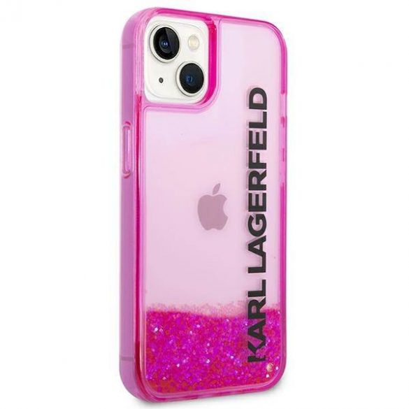 Karl Lagerfeld KLHCP14SLCKVF iPhone 14 / 15 / 13 6,1" rożowy/roz hardcase Liquid Glitter Elong