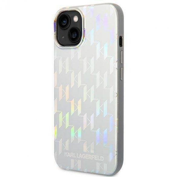 Karl Lagerfeld KLHCP14MLGMSV3 iPhone 14 Plus / 15 Plus 6,7" hardcase srebrny/argintiu Monogram Iridescent