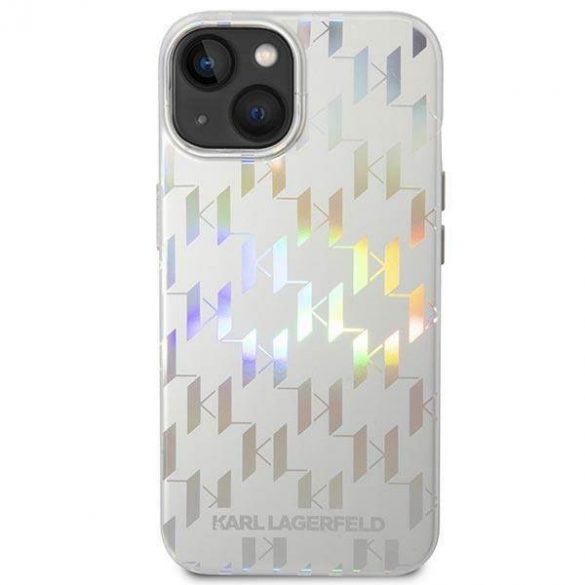 Karl Lagerfeld KLHCP14MLGMSV3 iPhone 14 Plus / 15 Plus 6,7" hardcase srebrny/argintiu Monogram Iridescent