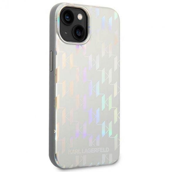 Karl Lagerfeld KLHCP14MLGMSV3 iPhone 14 Plus / 15 Plus 6,7" hardcase srebrny/argintiu Monogram Iridescent