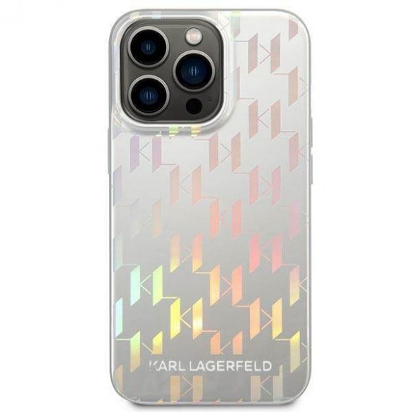 Karl Lagerfeld KLHCP14XLGMMSV3 iPhone 14 Pro Max 6,7" hard Husă srebrny/silver Monogram Iridescent husă